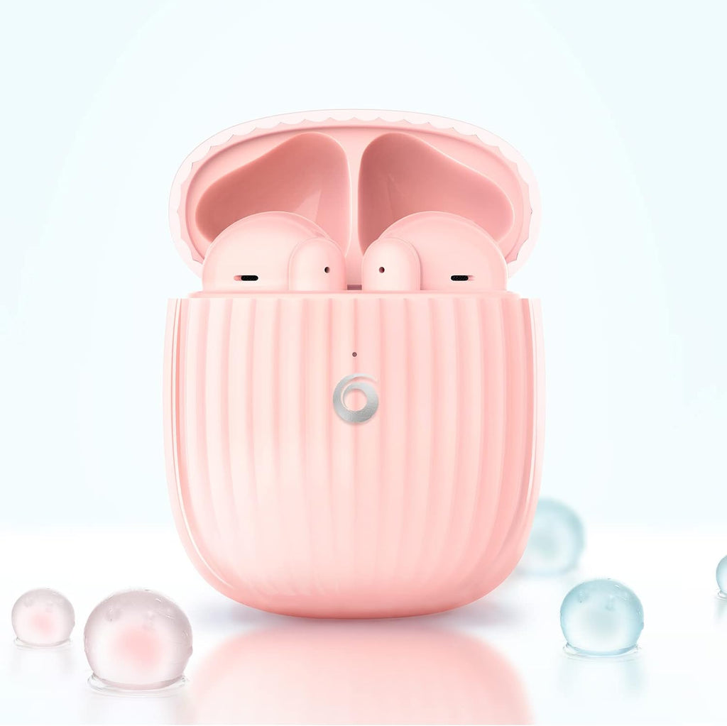 Wireless Earbuds Bluetooth Earbuds Noise Cancelling Earbud Wireless Earphones Built in Mic Handset 36H Playtime Comfortable IP55 Waterproof Earphone for Sport Women Girls Gifts Ideas,Pink