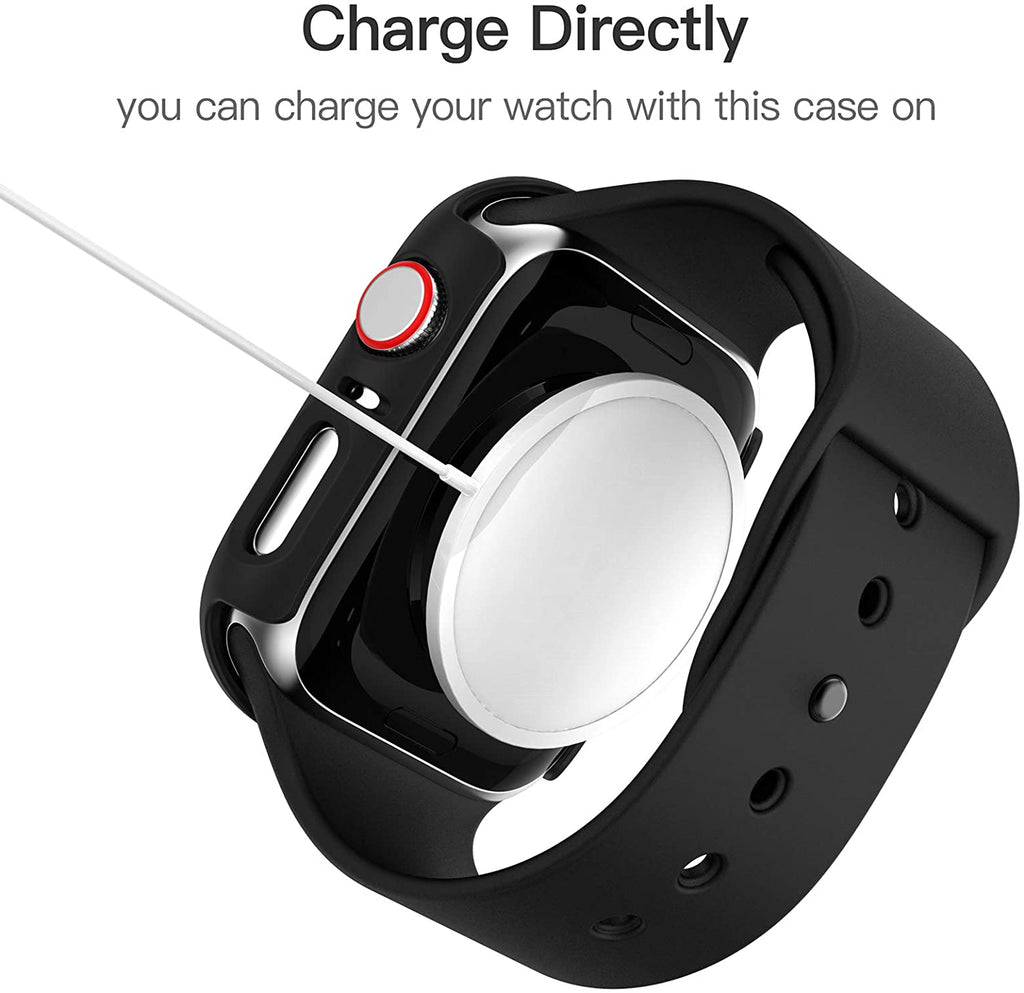 12 Pack Case with Tempered Glass Screen Protector Compatible for Apple Watch 44Mm SE 3 (2025)/SE 2/Se/Series 6/5/4, Hard PC Scratch Resistant Bumper Protective Cover for Iwatch Accessories